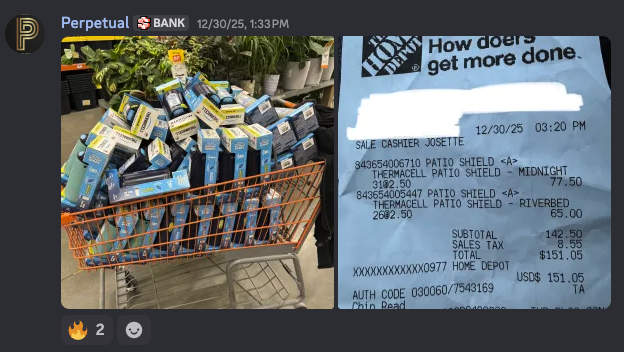 Thermacell Patio Shield cart haul with receipt